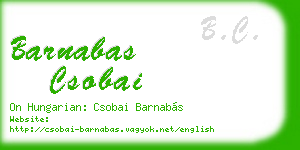 barnabas csobai business card